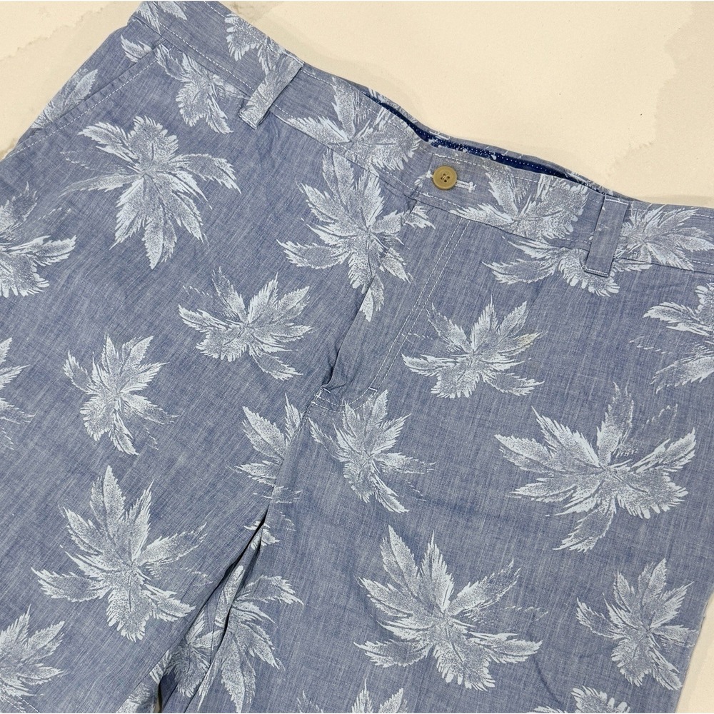 Izod Saltwater 10" Shorts Mens 40 Blue 100% Cotton Preppy‎ Beach Tropical Travel